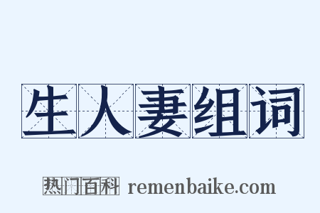 生人妻组词是什么意思的图片